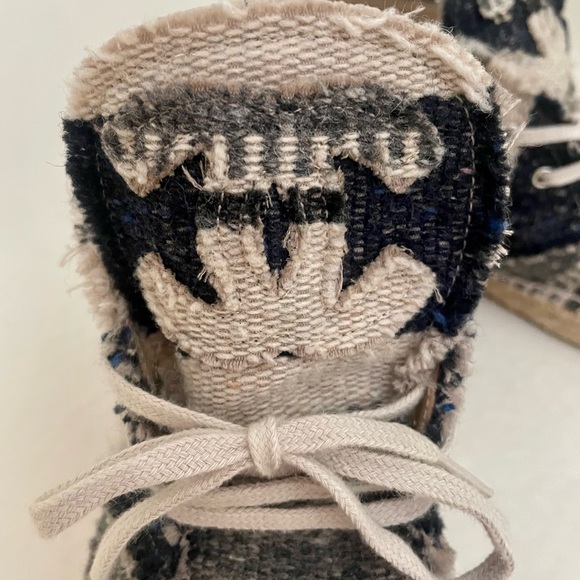 Chanel striped toile “cc” high top espadrilles - Picture 9 of 11